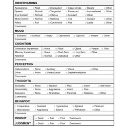 Admirable Free Mental Status Exam Templates Examples Template