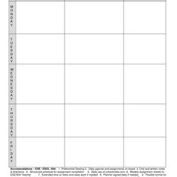 Basic Lesson Plan Template Printable Blank Toddlers Worksheet Example Fifth Infant Doc Domains Middle Plans