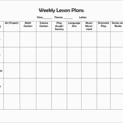 Preeminent Free Printable Infant Lesson Plans Plan Template Blank Inspirational Source Best Of