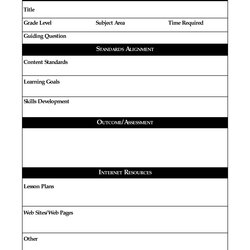Wonderful Printable Lesson Plan Template Free To Download Templates Blank Plans Core Daily Common Check Excel