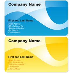 Cool Templates For Business Cards Free Card Sample Template Blue Yellow Blank Vector Use