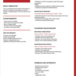 Worthy High School Resume Templates Download Now Template Simple Student Examples Resumes Lines Red Job