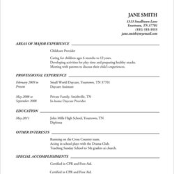 Free Sample High School Resume Templates In Ms Word Example