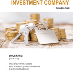Real Estate Investment Company Business Plan Template By In