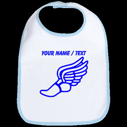 Cool Running Bib Template Custom Blue Winged Shoe By Of