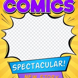 Editable Comic Book Cover Template