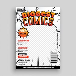 Out Of This World Free Editable Comic Book Cover Template Blank Design Layout