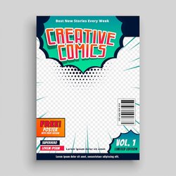 Free Vector Comic Book Cover Template Design