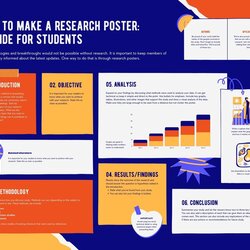 The Highest Quality Research Poster Template Orange Yellow And Blue Playful Illustrative Landscape