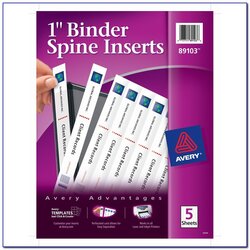 Wizard Avery Spine Template For Inch Binder