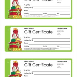Superb Free Gift Certificate Template And Tracking Log Christmas Templates Word Printable Certificates