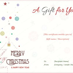 Wizard Christmas Gift Certificate Templates Editable And Printable Designs Template Snow Tree Certificates