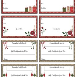 Outstanding Free Printable Christmas Gift Certificates Designs Pick Your Favorites Template Certificate