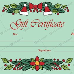 Admirable Beautiful Christmas Gift Certificate Templates For Word Template Microsoft Printable Editable