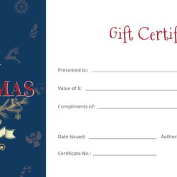 Preeminent Free Christmas Gift Certificate Template In Adobe Illustrator Word Editable Microsoft Google