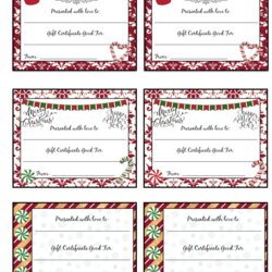 Fine Free Printable Christmas Gift Certificates Designs Pick Your Favorites Certificate Template Cards