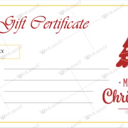 Worthy Beautiful Christmas Gift Certificate Templates For Word Merry Certificates Voucher Vouchers Template