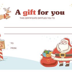 Marvelous Best Printable Holiday Gift Certificate Template For Free At Certificates Voucher Vouchers