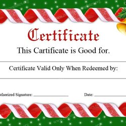Terrific Free Printable Templates Christmas Certificate Gift Voucher Vouchers