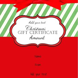 Free Christmas Gift Certificate Template Customize Online Download Print Templates Card Watermark Red