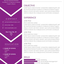 Very Good Free Resume Templates With Picture Printable New