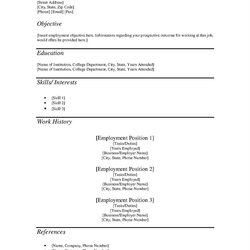 Superb Free Printable Templates Resume Template Form Word