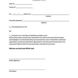 Cool Notary Document Template Notarized