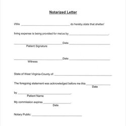 Out Of This World Notarized Letter Template Printable Documents Notarization Premium Blank