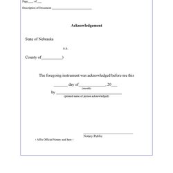 Capital Printable Notary Form Acknowledgement