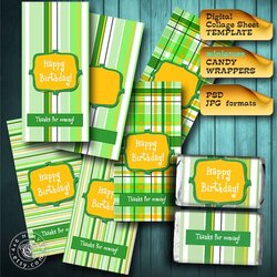 Brilliant Mini Candy Bar Wrappers Template Page By Party