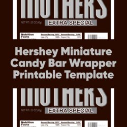 Tremendous Mini Candy Bar Wrapper Template Free Hershey Miniature Printable Pin