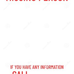 Exceptional Black Missing Poster Template Stock Vector Illustration Of Blank Manifesto Flyer Person Lost