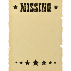 Great Blank Missing Person Template