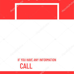Peerless Blank Missing Poster Template Ready To Print Stock Vector Image By Illustration