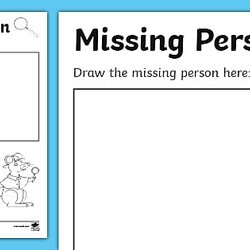Cool Free Blank Missing Poster Template Writing Templates Person