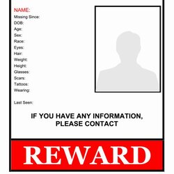 Magnificent Missing Person Poster Template Free Popular Templates Design Persons Example