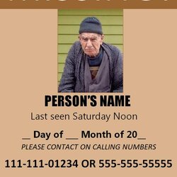 Superior Missing Person Poster Template Free Word Templates People Posters Example Flyer Printable Format