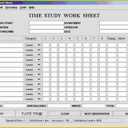 Super Free Time Study Template Excel Download Of Spreadsheet