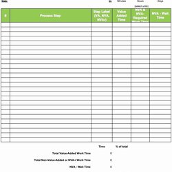 Out Of This World Time Study Template Excel Spreadsheet Cycle Analysis Example Flow Templates Motion Google