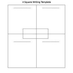 Brilliant Four Square Writing Template By Preview Original