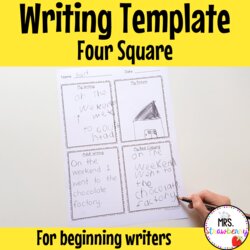 Four Square Writing Template Printable Word Searches Fit