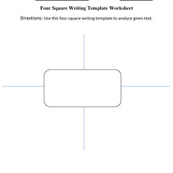 Peerless Blank Four Square Writing Template Professional Plan Templates Worksheets Pertaining To