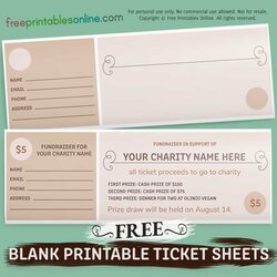 Free Blank Fundraiser Printable Tickets Online