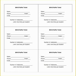 Outstanding Printable Fundraiser Ticket Template World Holiday Tickets Free Of Sample Raffle Templates