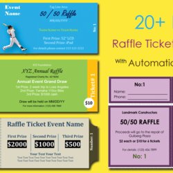Champion Fundraiser Ticket Template Free Collection Raffle Stub Numbering Automate Database Templates With