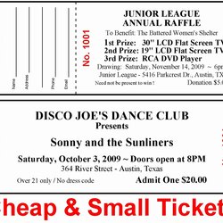 Terrific Fundraiser Tickets Template Free Raffle Sample Ticket Templates Events Example Event Source Choose