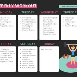 Wizard Weekly Workout Schedule Template