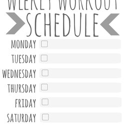Weekly Workout Schedule Printable Talk Less Say More Gym Plans Template Plan Routine Week Beginners Routines