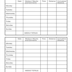 Perfect Weekly Workout Schedule Template Excel Wondrous Inspirations