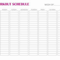 Legit Daily Workout Schedule Template Blog Printable Weekly For Men Women